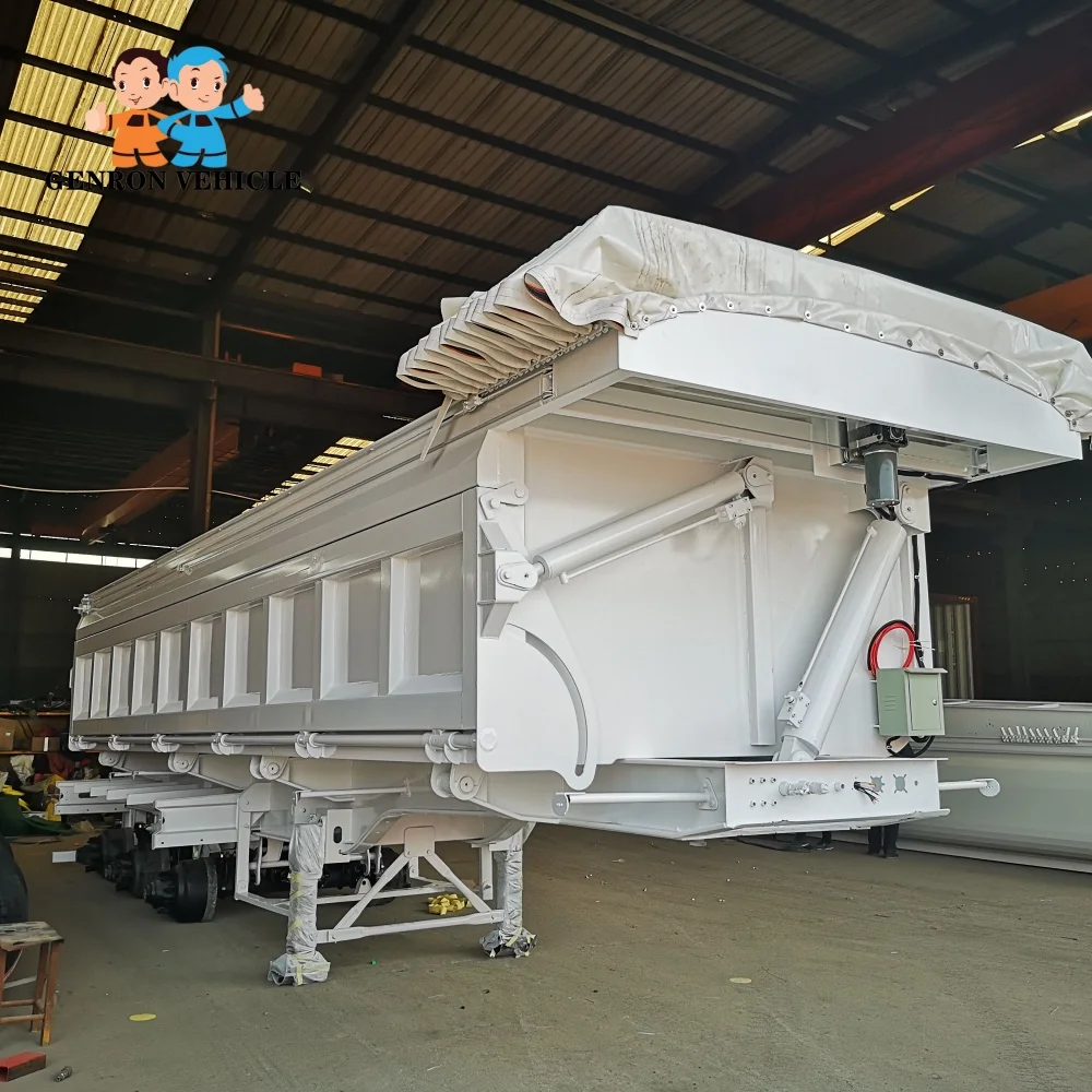 Australia/Indonesia/Malaysia 3 axles side tipper/tipping/rollover dump semi trailer truck for coal transport/mining from factory