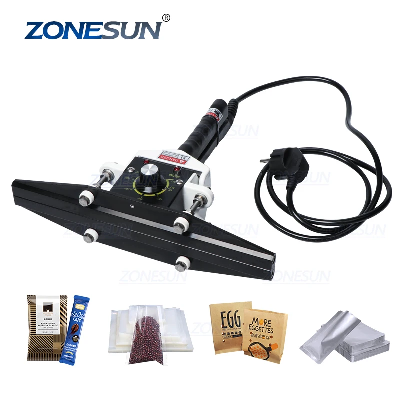 ZONESUN FKR-200 Hand Impulse Sealer Handheld Heat Impulse Sealer Manual Sealing Machine