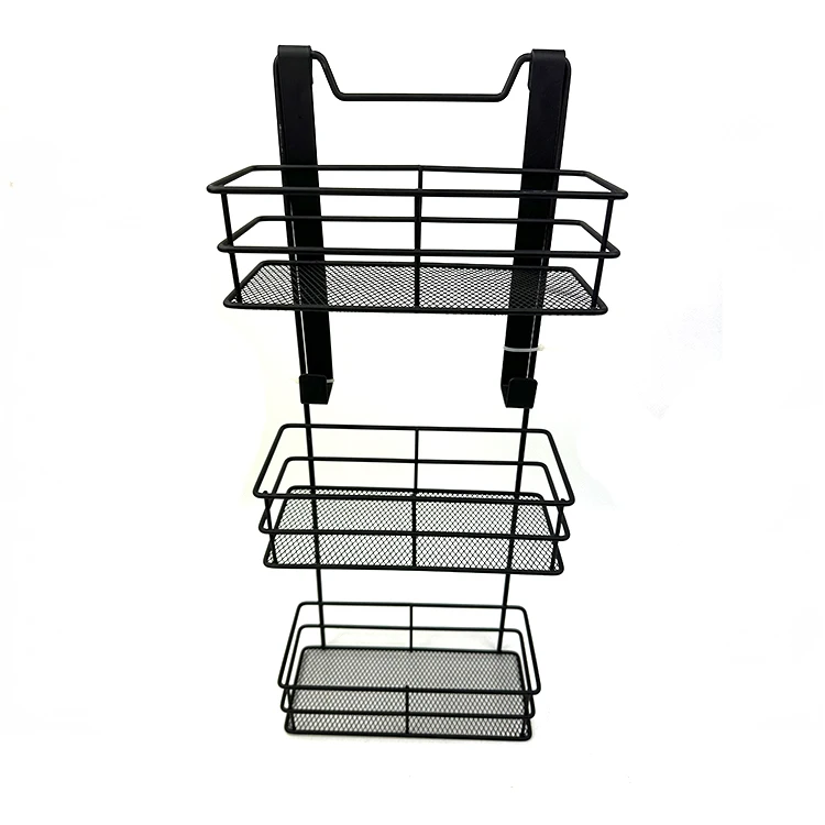 Hot Sale 3 Shelf Bathroom Shelf, Black Powder Coated wire metal Storage Shelf for bathroom