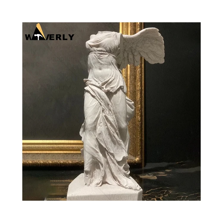 Stone Carvings And Sculptures Granite Greek Angel Statues Headless Angel Statue Life Size White Marble Winged Victory Sculpture