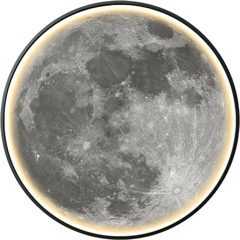 Moon wall lamp simple living room background wall decorative lamp Nordic art bedroom mural lamp