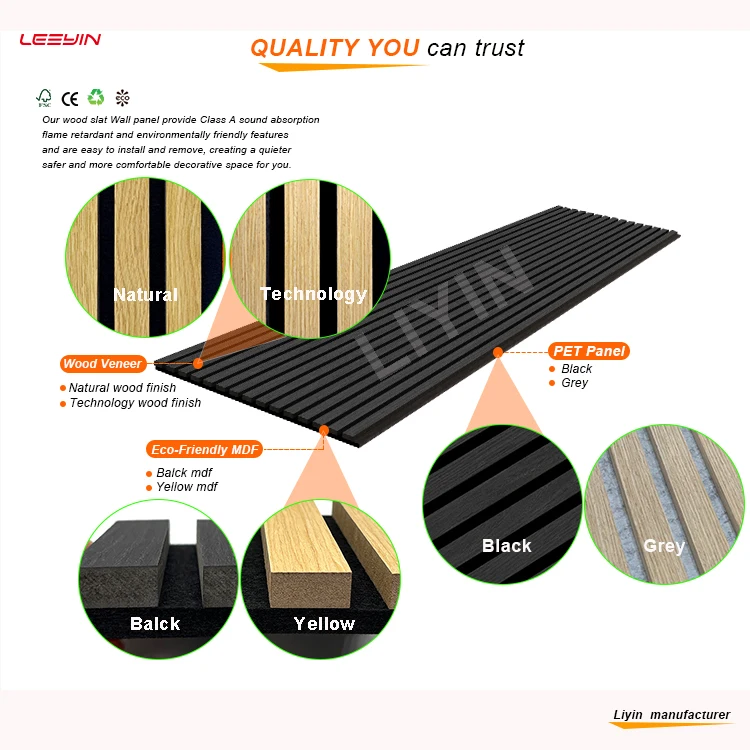 slat acoustic sound panel removable slat wall panel wood 3d black slat wood wall panels tile interior