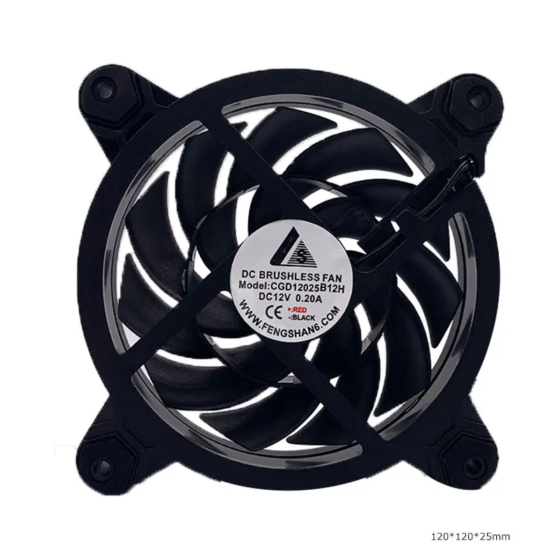 12025 120mm Computer Rgb Cooling Cooler Fan Pc 12v24v Dual Led Ring Multicolor Remote Pc Cooling Fan