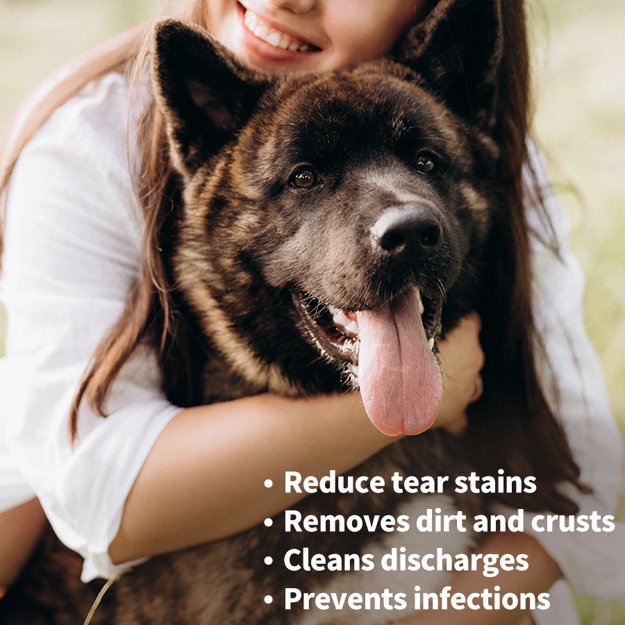 100 Pieces Pet Eye Wipes Eye Wash for Dogs and Cats Sterile Wipes for Remove Tear Stains Mild Moisturizing Hygienic Pet Wipes