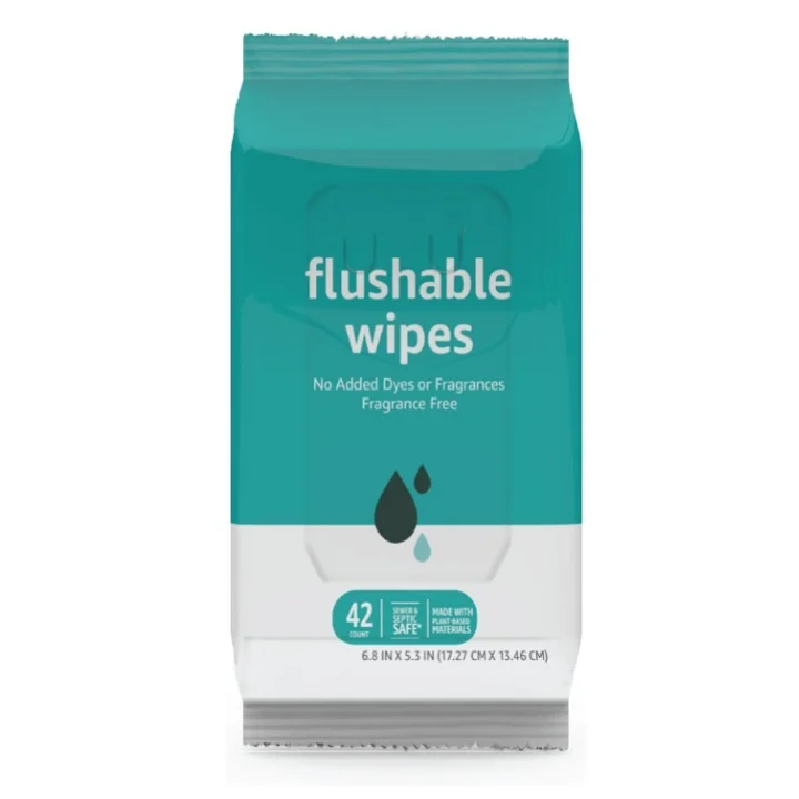 Factory Custom Fragrance Free Butt Wipes Vitamin E Infused Herbal Extrat Sensitive Skin Care Flushbale Wet Wipes