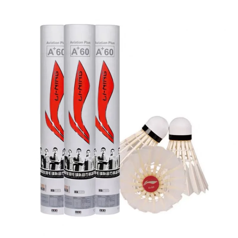 15pcs/tube Lining Badminton Shuttlecock A+60 Stability Birdies Li-Ning Battledore