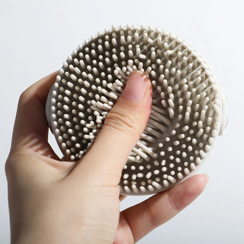 Wooden Natural Soft Dry Bamboo Shower Body Exfoliating Bath Brushes Silicone Bath brush