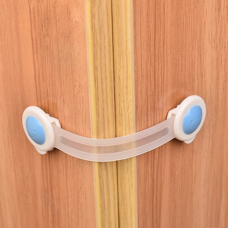 Cute smile safety lock baby child safe care plastic double door cabinet lock for window child locks kids protection
