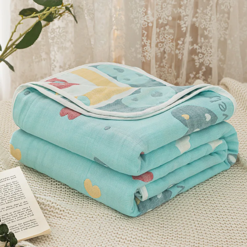 towel quilt cotton six-layer gauze cotton children adult cover blanket air conditioning double summer quilt
