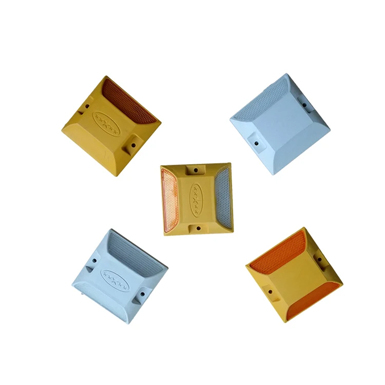 Plastic Traffic White Led Pc Road Studs Highway Reflective Markers Driveway Safety Solar Powered Underground Type Stud