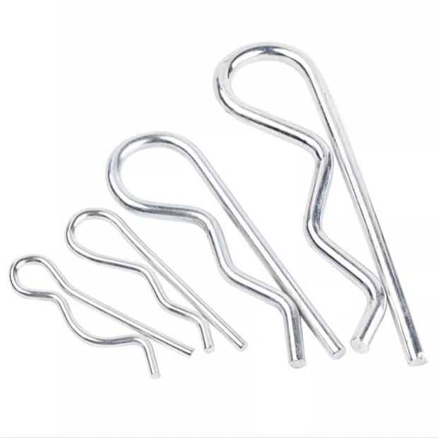 Spring Cotter Pin Zinc Plated Steel Hitch Pins R Clip Fastener