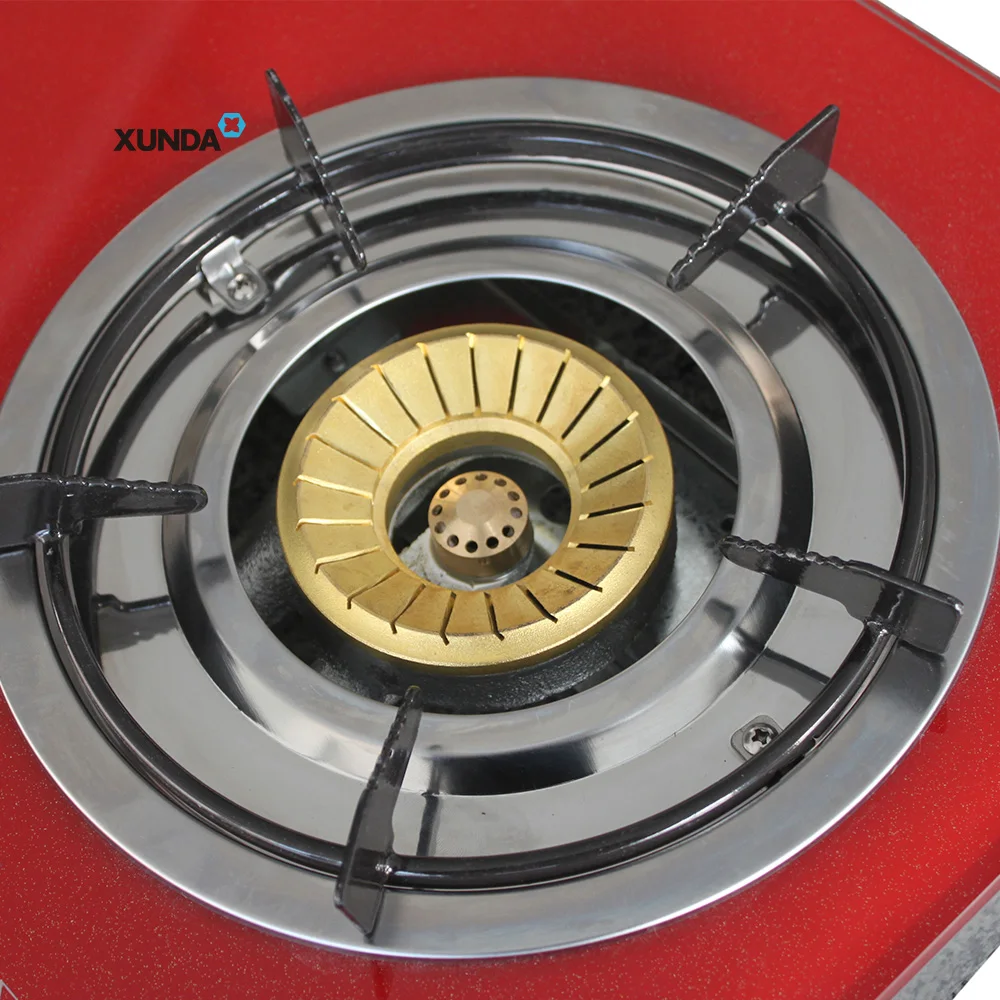 Xunda Home Cooking Appliance Safe 2 Burner Gas Stove Cooktop 2 Burners Kitchen Gas With Table Top Tempered Glass Gas Stove