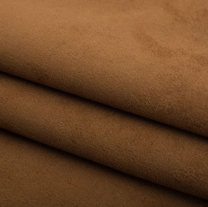 
good quality 100% polyester faux fur microfiber suede fabric for woman 