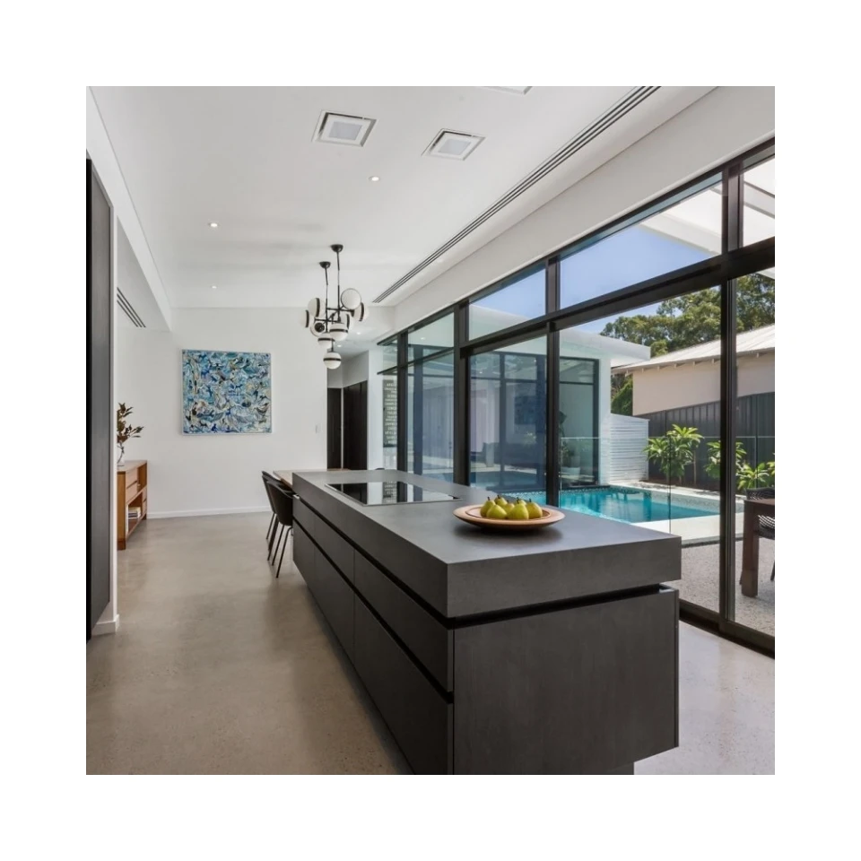 Customized modern design dining room sliding windows high quality aluminum low-e glass sliding windows with big view