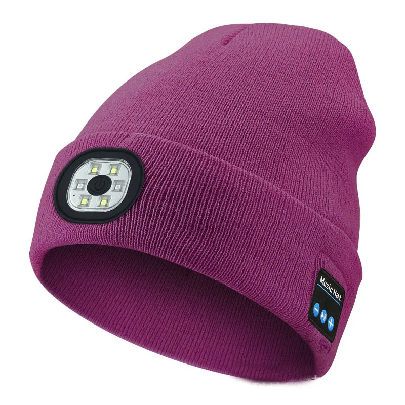 LED Bluetooth Hat Warm Winter Music Beanie with Light Ideal for Running and Skiing