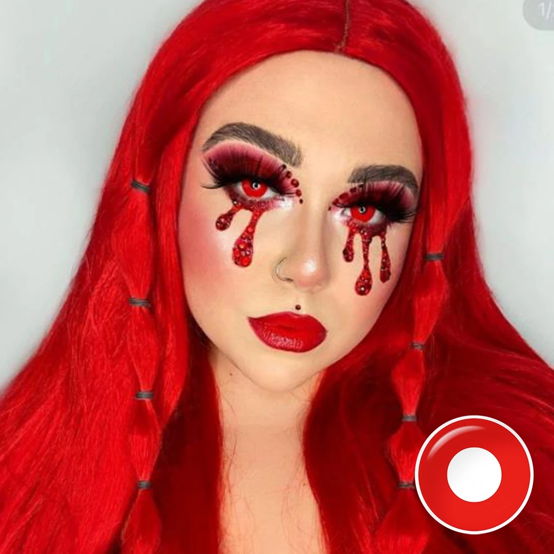 Pseyeche Whiteout contact lens Scary Halloween colored contact lenses cosplay lentilla de color crazy blind contact lenses