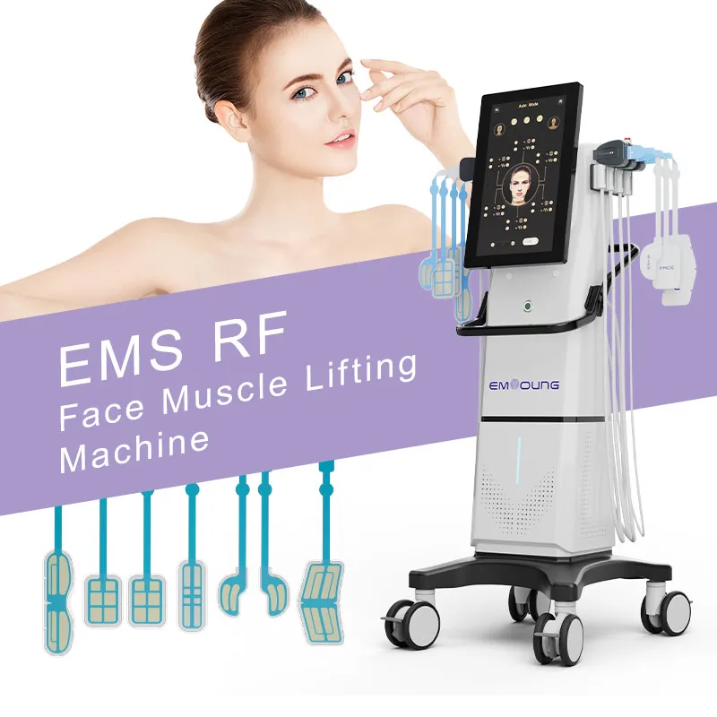 Newest Ems Rf Muscle Stimulation Face Sculpting Ems Rf Facial Care Beauty Machine for Lifting