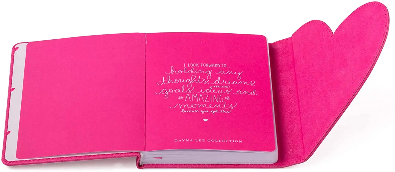 Custom Hardcover Notebook portable Journal  Love Notebooks With Magnetic Heart Flap