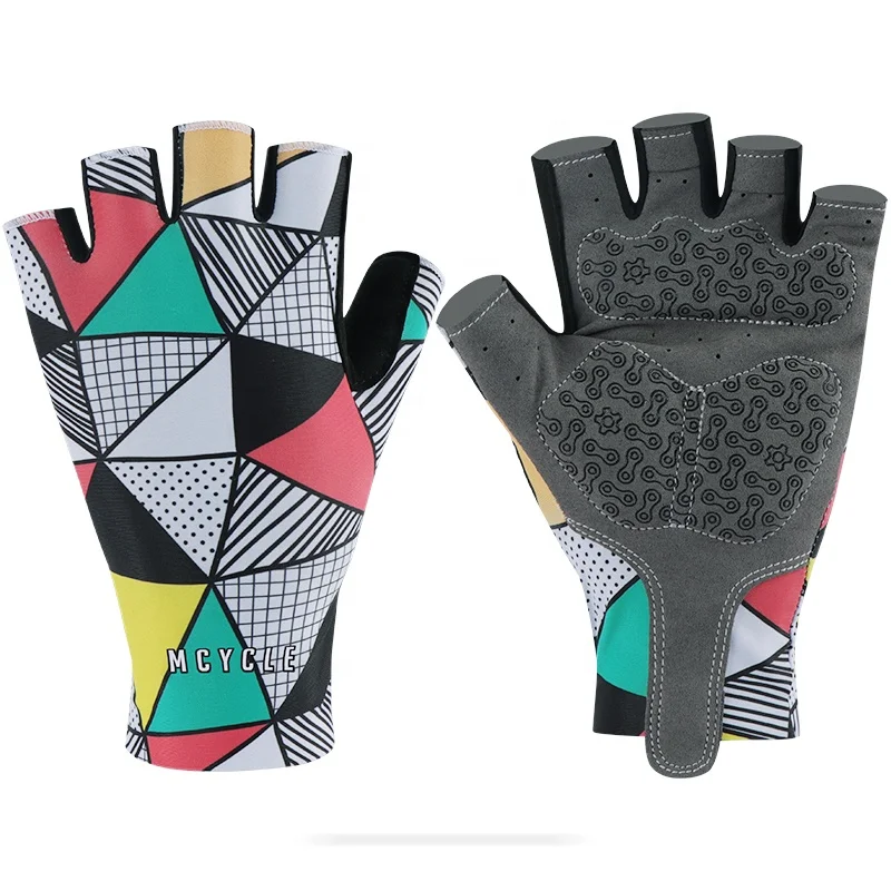 Нескользящие амортизирующие мягкие дышащие короткие спортивные перчатки на полпальца аксессуары