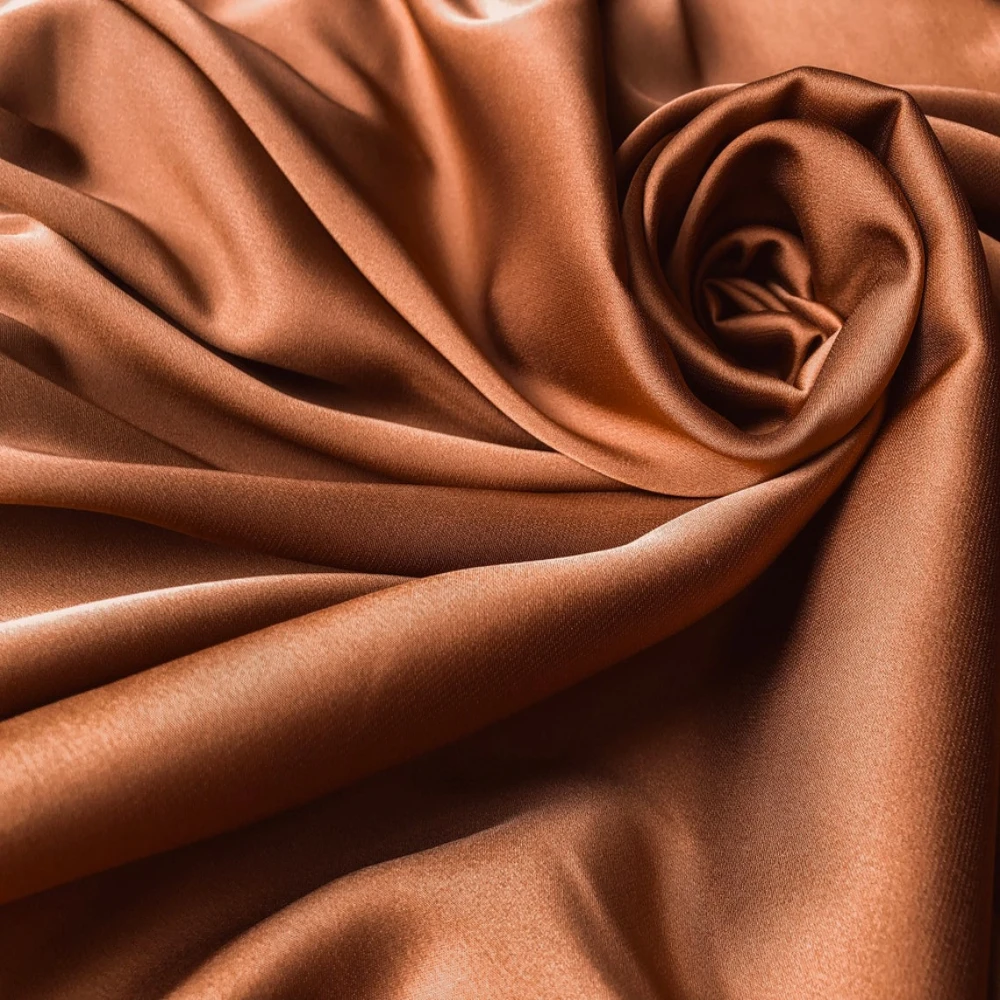 100% silk satin back crepe fabric for wedding dress