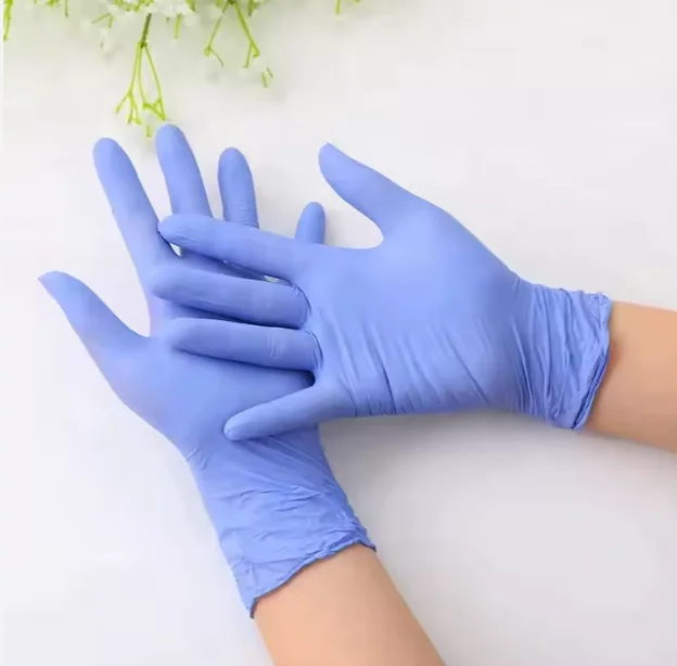 4mil 6mil 8mil Disposable Blue White Black Nitrile Gloves Latex Rubber fingertips Box powder free Texture Free Medical Exam Lab