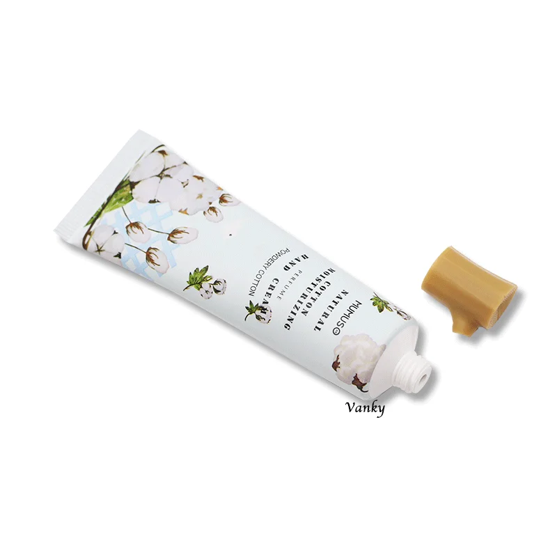 Custom Design Glossy Metallic white Plastic Cosmetic Aluminum ABL Tube For Hand Cream
