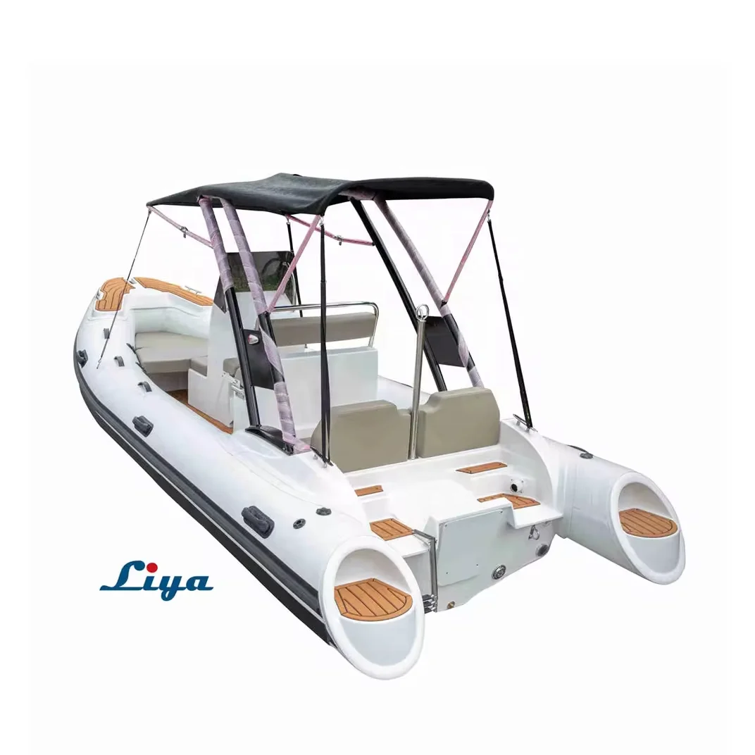 Liya 17ft rigid inflatable boat manufacturers bimini top rib boat