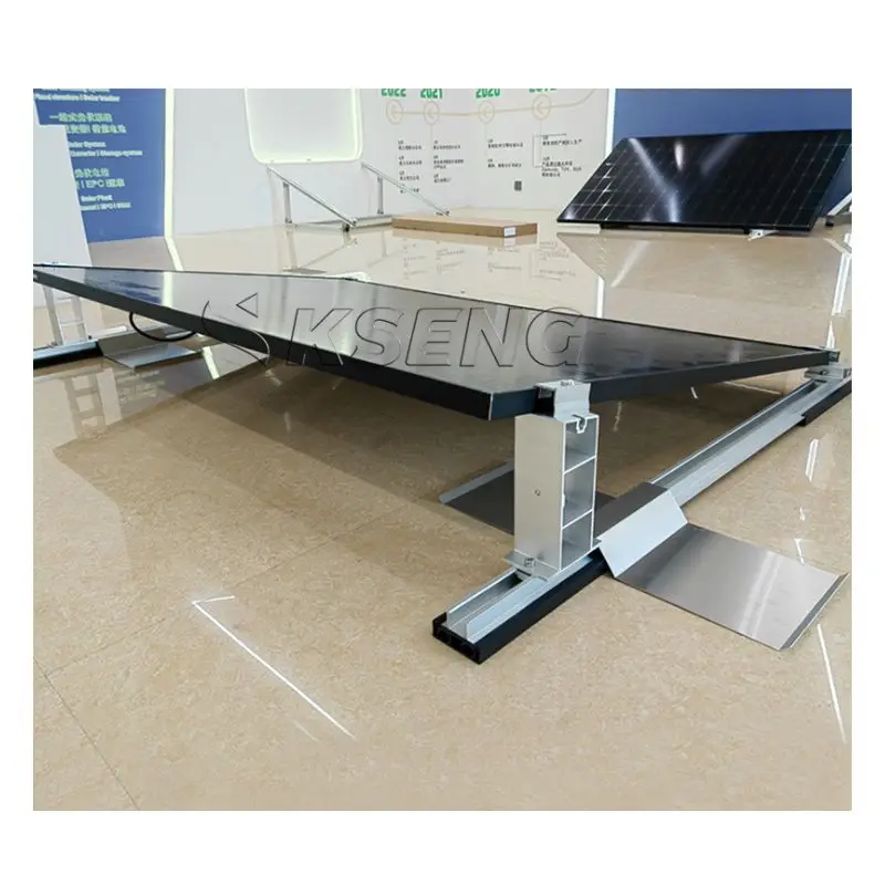 Easy Install Solar Mounting System Roof Top Solar Panels Mounts East West Solar Ballasted Flat Roof Mounting Structure