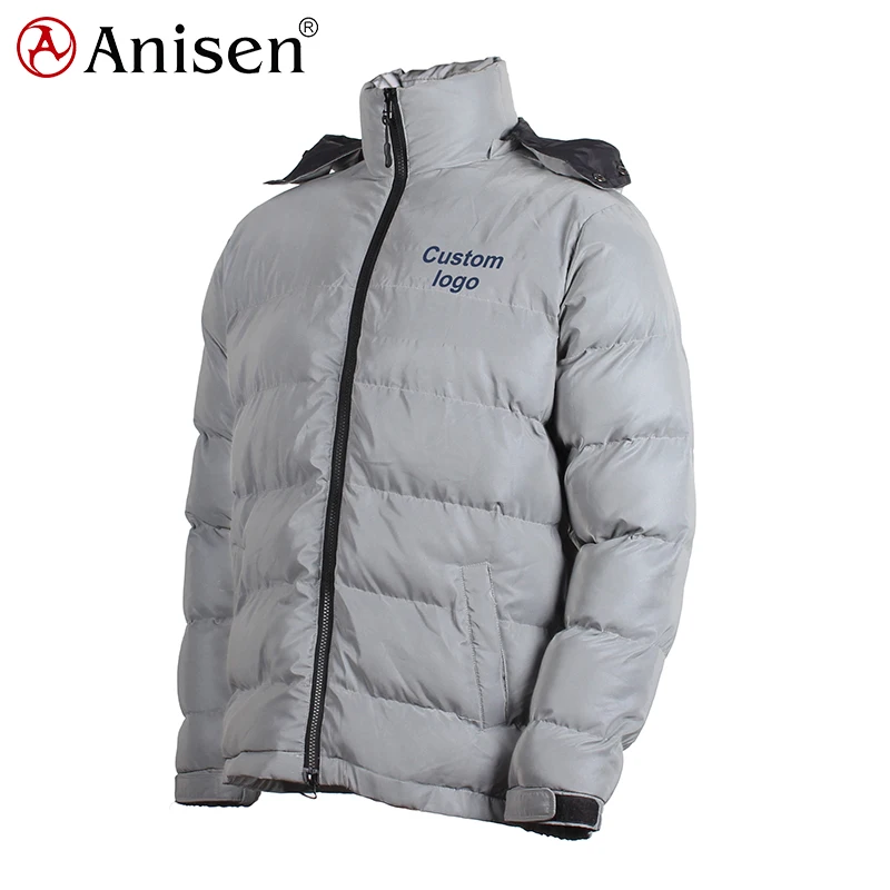 
keep warm windproof waterproof plus size jacket 3M reflective down look puffer man winter reflective jacket 