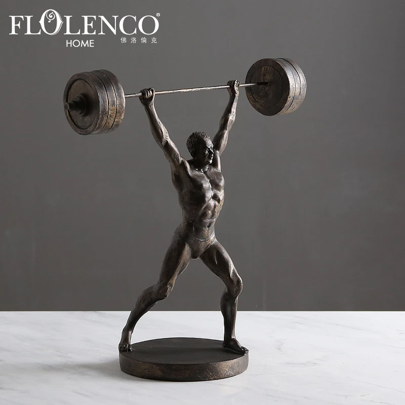 Hot Popular House Ornament Resin Sports Sculpture Bodybuilder Sculpture Statue