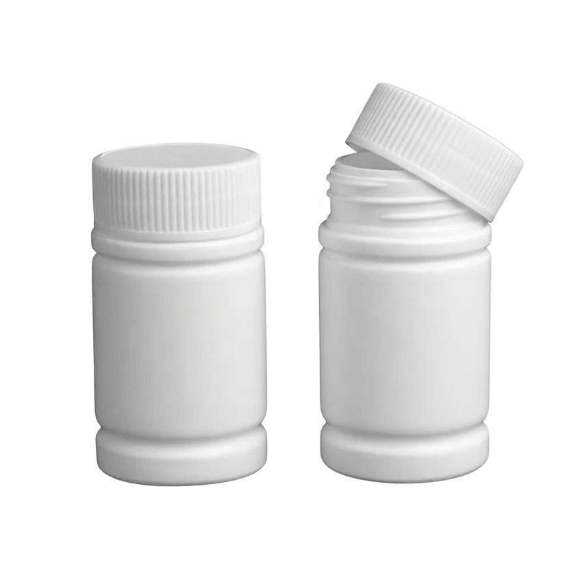 80ml plastic pill bottle, pharmacy use white color bottle, plastic container for pills