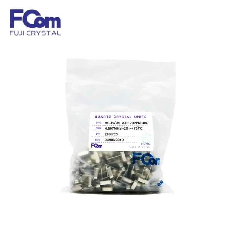FCom 49s hc49us 4 897 МГц 20pF 20ppm многоволновый генератор 2-контактный 3-500z кварцевый кристаллический