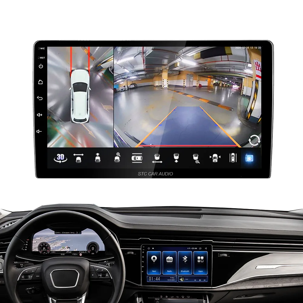 1080P 3D 360 градусов камера вождения для Android монитор автомобильное стерео радио универсальная навигация