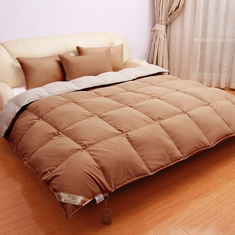 Super soft fluffy microfiber filling reversible color bed comforter set king wholesale