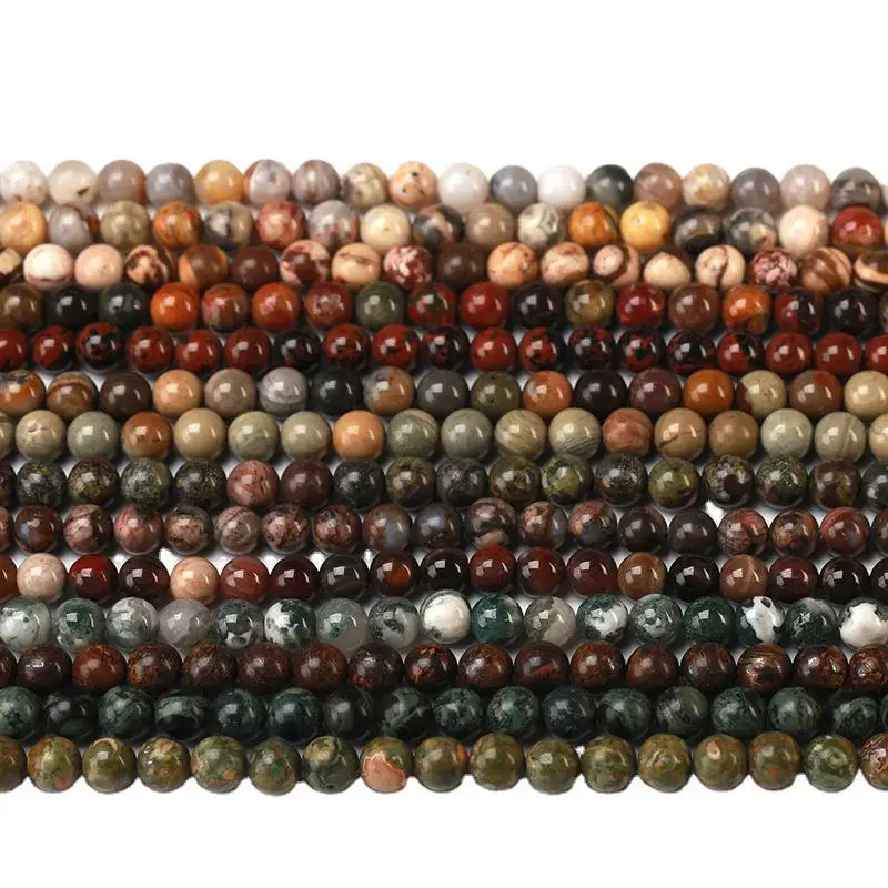 Wholesale Colorful 4mm/6mm/8mm/10mm/12mm Crystal Healing Natural Stone Loose Beads DIY Jewelry Bracelet Making