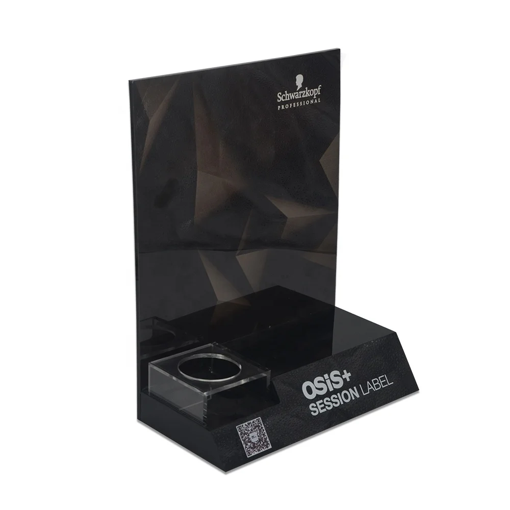 Акриловый выставочный стенд BSCI для магазина с рекламной бумагой на поверхности