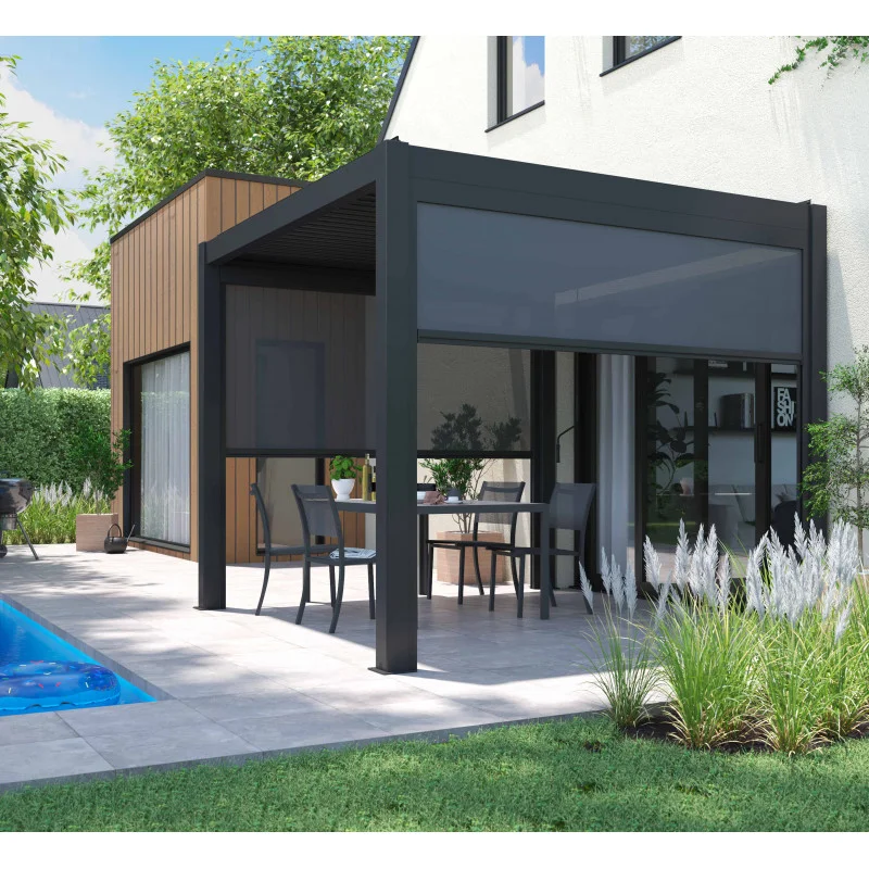 Modern Garden Waterproof Aluminium Gazebos Pergola Roof Kits Outdoor Aluminum Pergola Patio Furniture