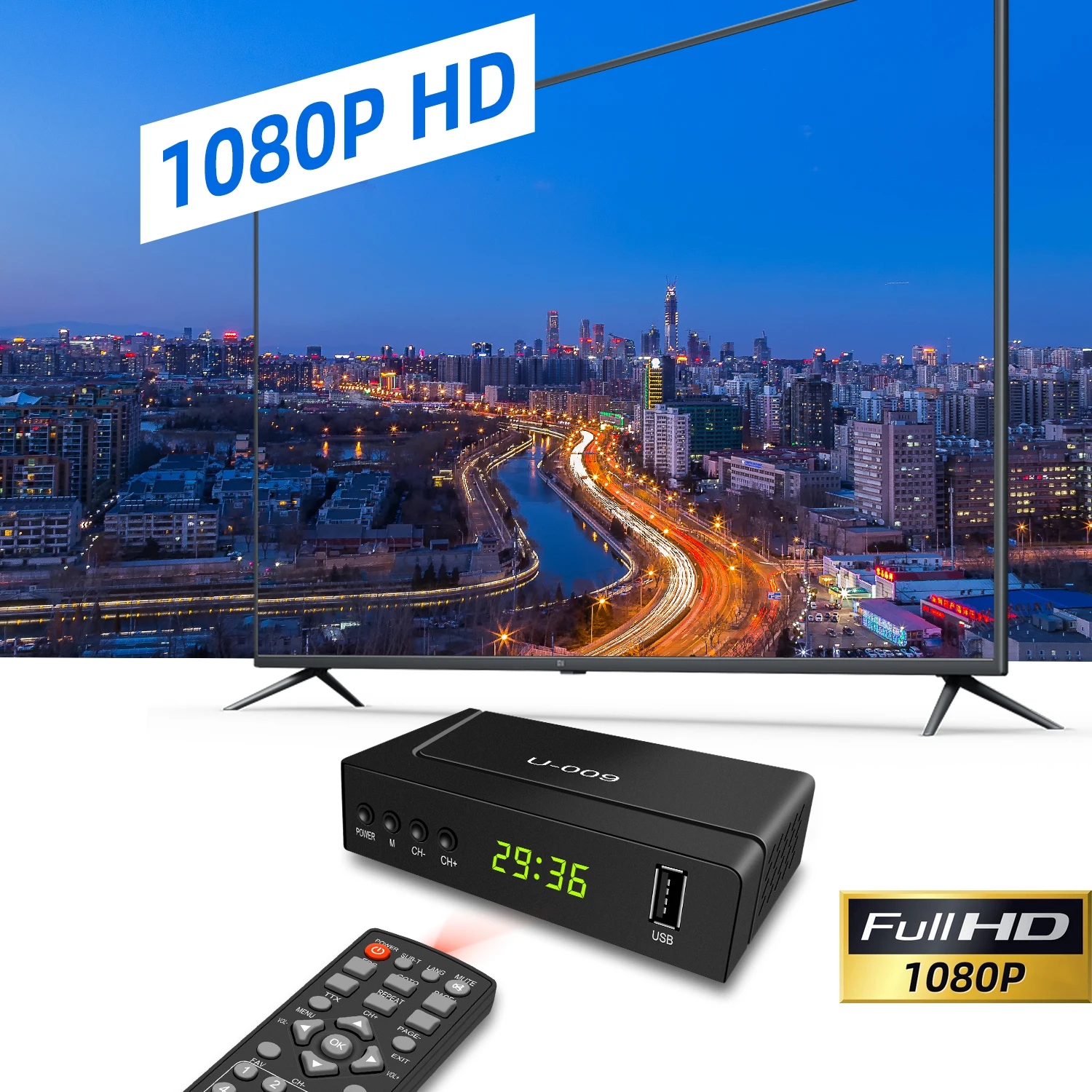 Hd Dvb-T2 Digital Set Top Box Receiver Sunplus 1509C Mstar 7T00E GX6701 Chip Dvb- T2 Set Top Box Tv Receiver
