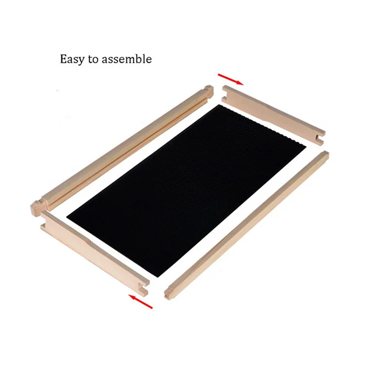 10 Frame Medium Super Box for Honey Bee Hives Beeswax Coated Bee Frames with Plastic Rite-Cell Foundation Sheet