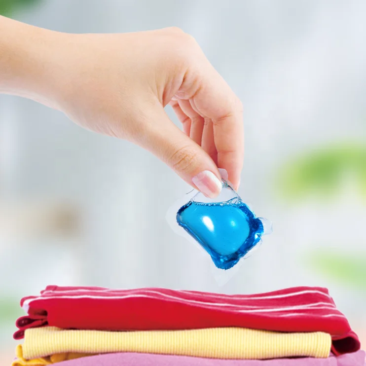 Home laundry detergent pod gel water soluble film deep cleaning power factory price delightful fragrance high quality enzymes