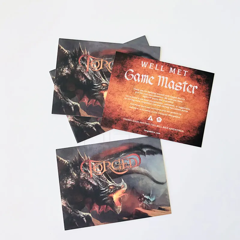 Custom Design Printing Lined Art Paper Cards Greeting Gift Post Cards Business Thank You Cards