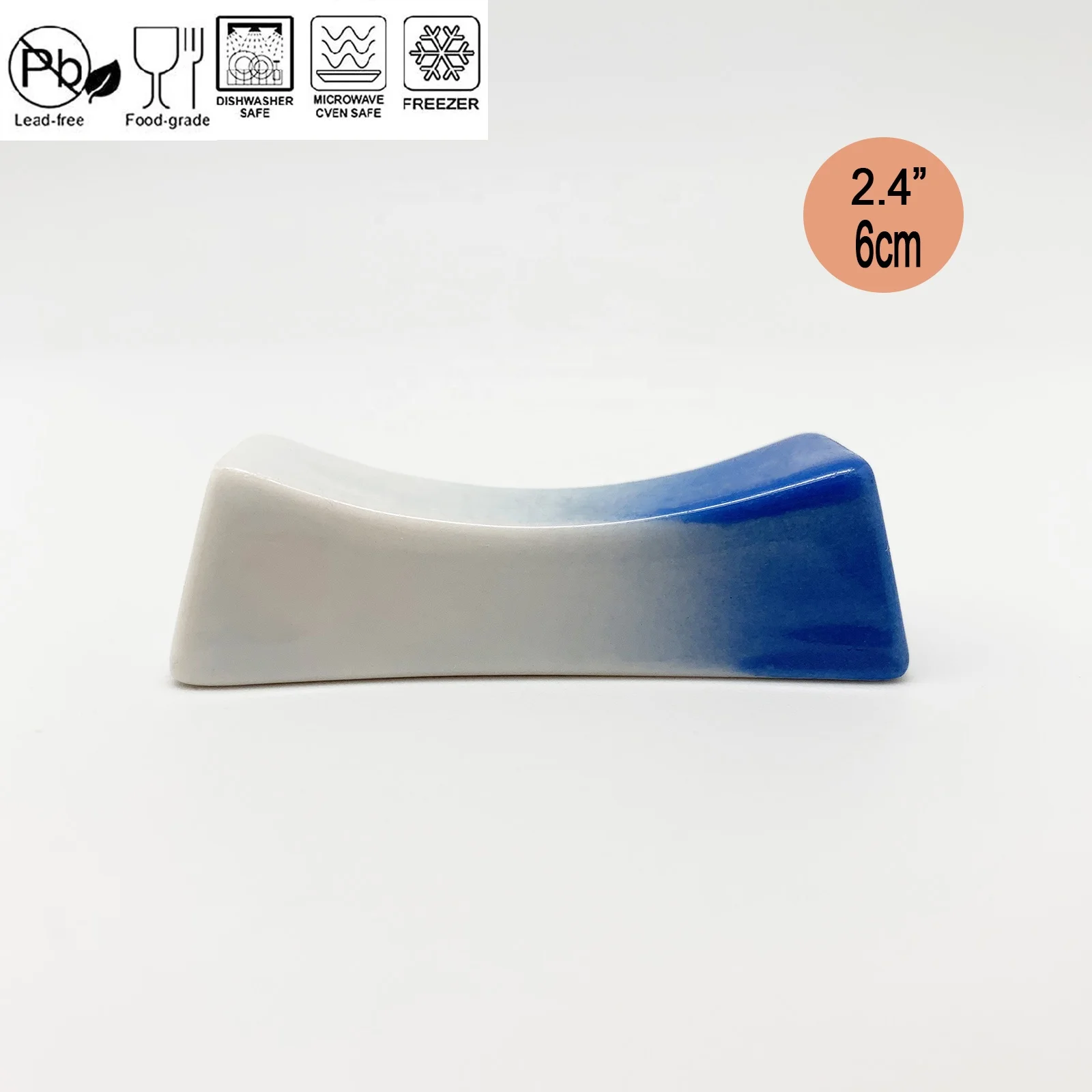 Blue And White Chopstick Stand Custom Chopstick Holder Ceramic Spoon Rest