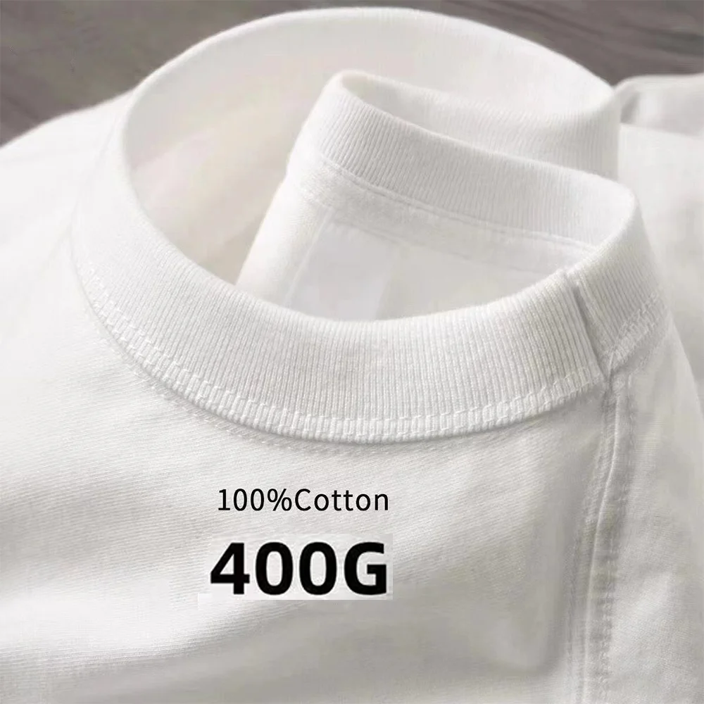 Wholesale clothing print tshirt Custom Puff Printed 400 gsm t-shirt for men 100% Cotton Heavy Weight Plain white oversized tsh