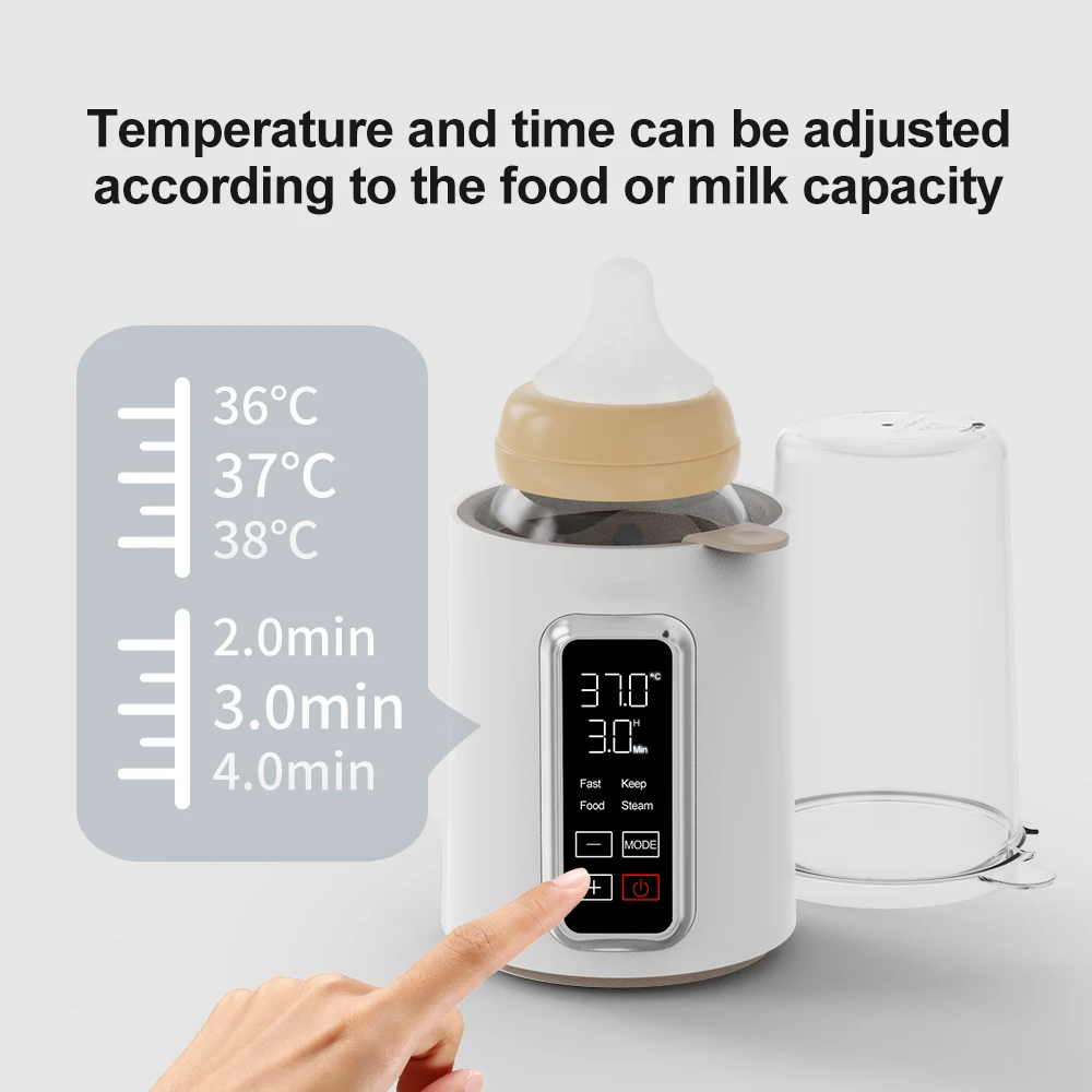 Portable 4-in-1 Baby Bottle Warmer & Sterilizer New Design Single Bottle Feeding Bottle Warmer Heating Defrosting Warmer