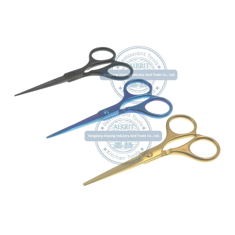 (ALSC-CS001) colorful steel small pocket chef scissor Art Craft DIY Scissor with Adjustable Screw Micro Serrated blade