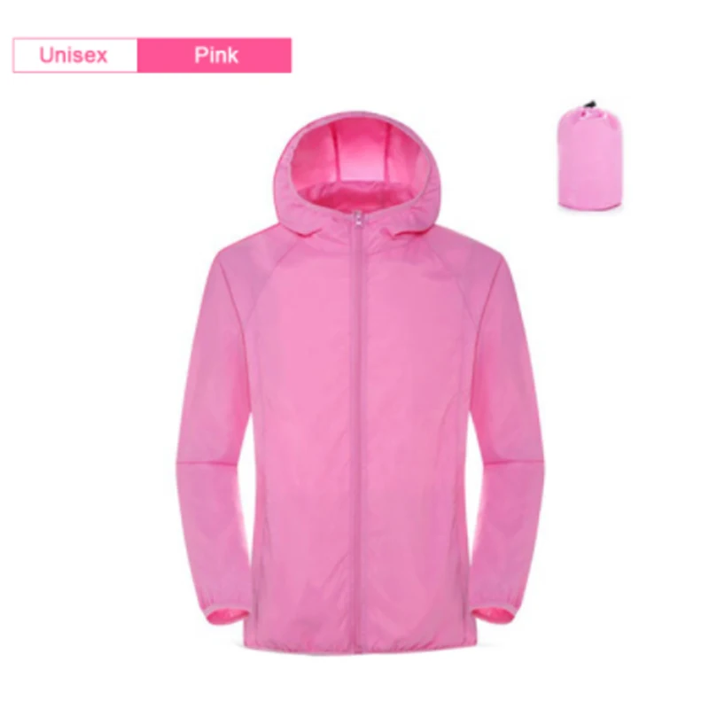 Camping Rain Jacket Men Women Waterproof Sun Protection Clothing Quick Dry Skin Windbreaker Anti UV Coat