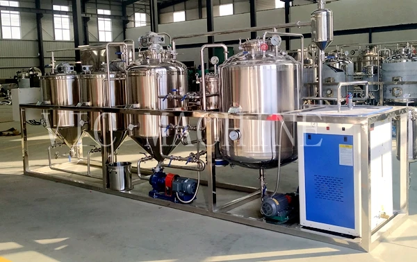 3TPD Edible oil complete production line sunflower oil refining machine coconut oil refinery machine