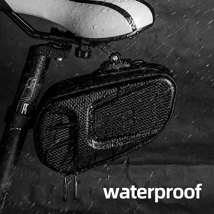 Waterproof Bicycle Seat Bag 3D Hard Shell Cycling Wedge Pack, Bike Storage Pouch for Riding Bikes