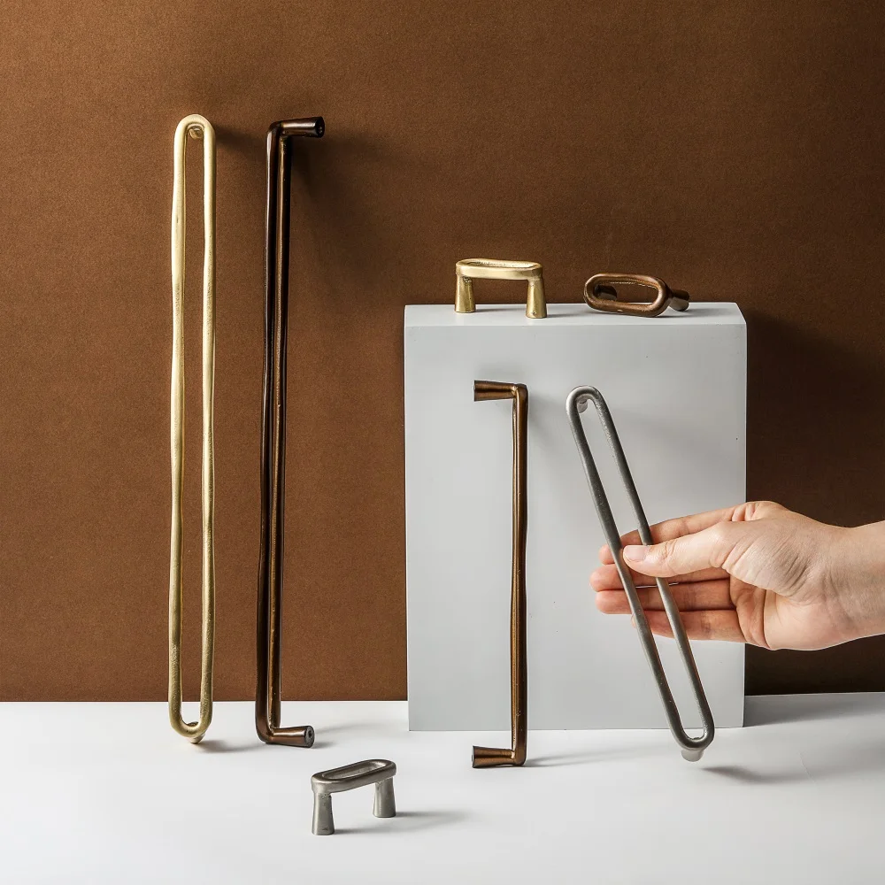 Maxery Creative Hollow Irregular Kitchen Cabinet Handle Vintage Bronze Furniture Handle Pull for Bedroom Closet Wardrobe Dresser