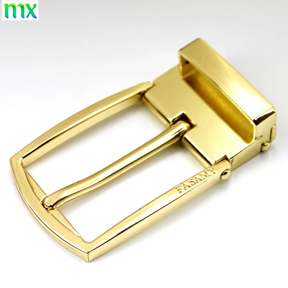 Custom Gold color Ratchet Clip Pin Belt Buckle Manufacturers